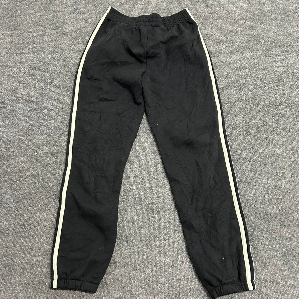 Adidas Joggers Womens Size L Black Regular Fit 3-Stripe Cuffed Athletic Pants - Picture 8 of 9